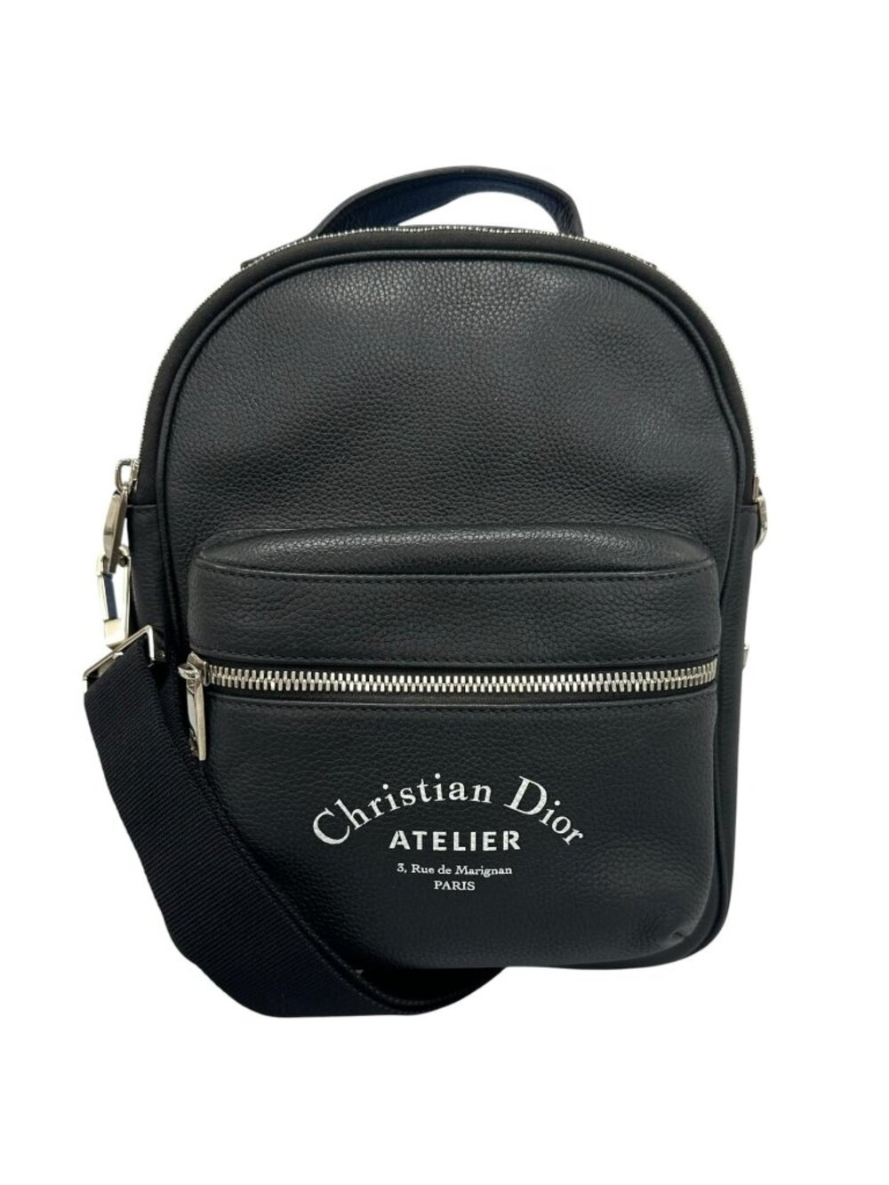 Dior Atelier Shoulder Bag Leather Black